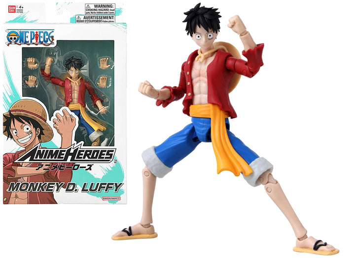 BANDAI – Anime Heroes – One Piece – Anime Heroes Figur 17 cm – Monkey D. Ruffy – 37008, Monkey D. Ru