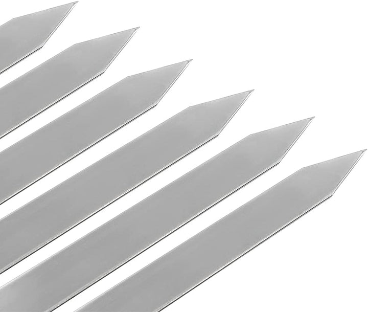 BEM Adana Kebab Spiesse mit Holzgriff - 6 Stück aus Edelstahl, 60 cm Lang, 2 cm Breit, 3 mm Dick