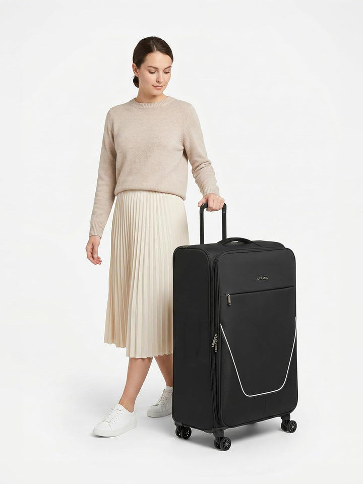 Stratic Check-in Koffer für Damen und Herren | grosser XL Trolley 51 x 31 x 76 cm aus hochwertigem,