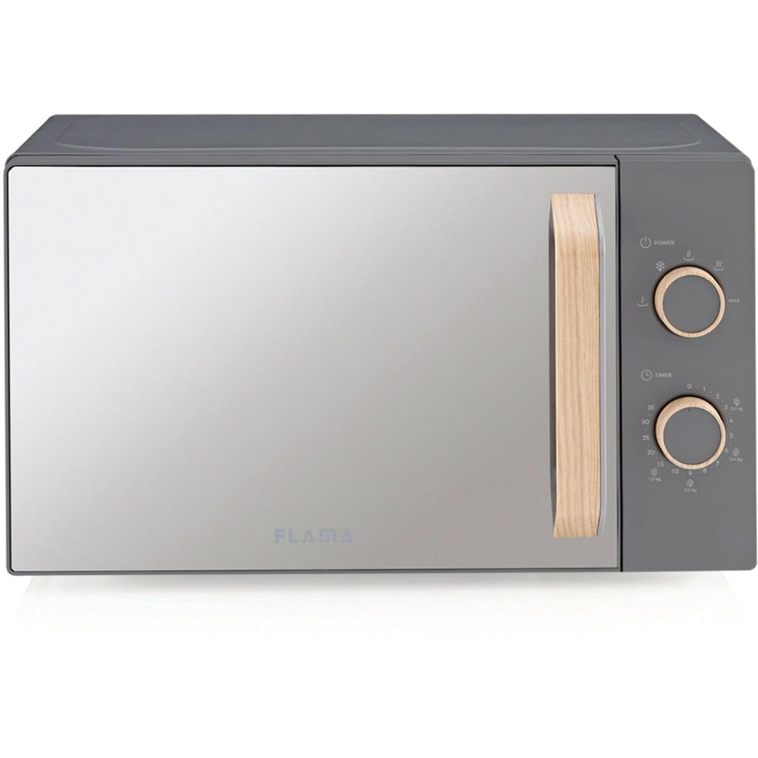 Mikrowelle FLAMA 1832FL, 20 l, 700 W, S/Grill, Glas/Grau