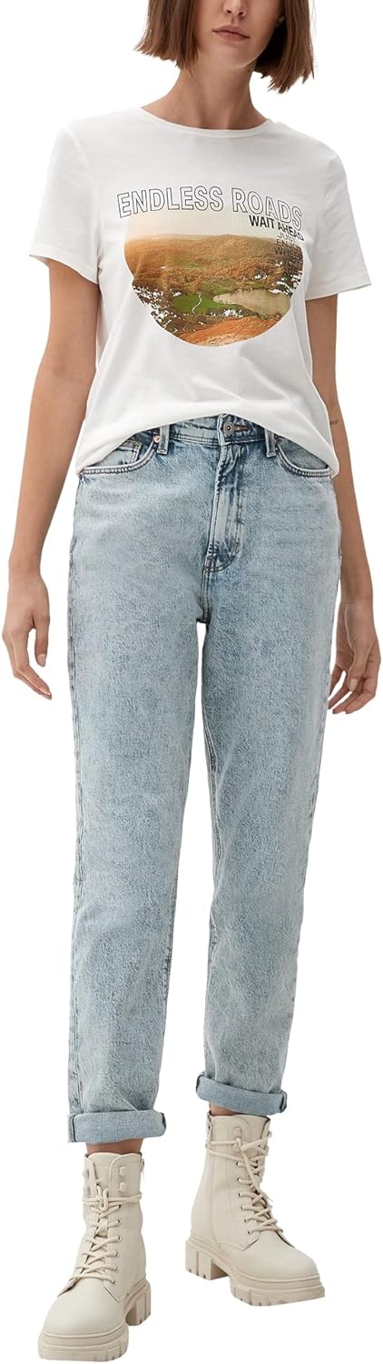 Q/S designed by Damen Jeans 7/8 Mom fit 32W / 30L Blau, 32W / 30L Blau