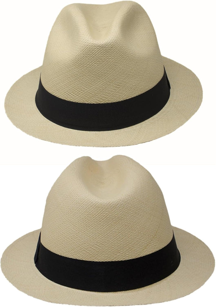 Gamboa Fedora Panama Hut Herren und Damen Sommer Strohhut Panamahut Sonnenhut UV-Schutz UPF50+ 62 Cr
