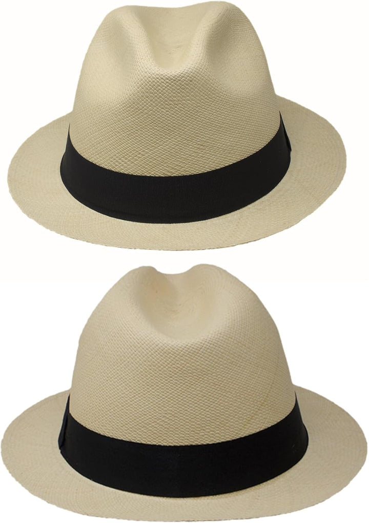 Gamboa Fedora Panama Hut Herren und Damen Sommer Strohhut Panamahut Sonnenhut UV-Schutz UPF50+ 58 Cr