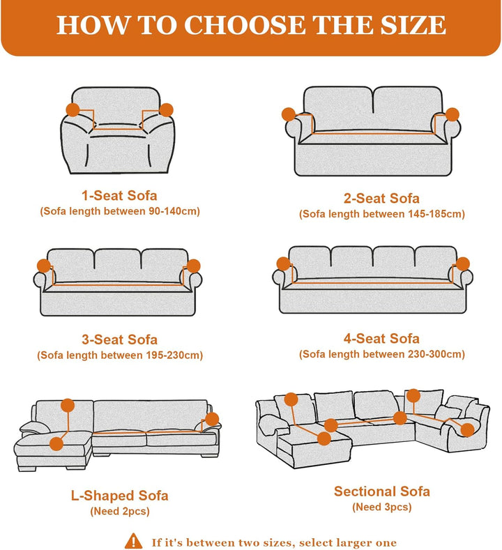 FIGOOO Sofabezug 1 Sitzer Stretch Sofabezüge mit Armlehnen Spandex Couchbezug Modern Anti-Rutsch Was