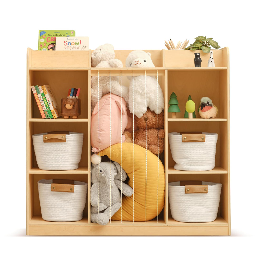 OOOK Kuscheltier Aufbewahrung, Plüschtier Stofftier Aufbewahrung Kuscheltiere, Kinderbücherregal und