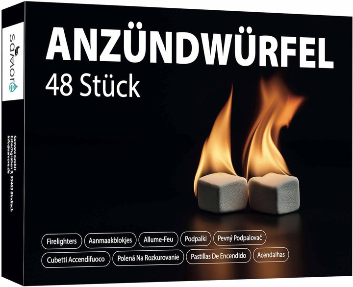 Samore 1152 x Anzündwürfel (= 24 Packungen x48 Stück) Kaminanzünder Kohleanzünder Anzünder Würfel Gr