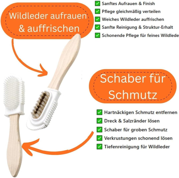 RENNER XXL MEINDL Wildleder-Pflegeset – Meindl Conditioner & Proofer Imprägnierung + Schmutzbürste +