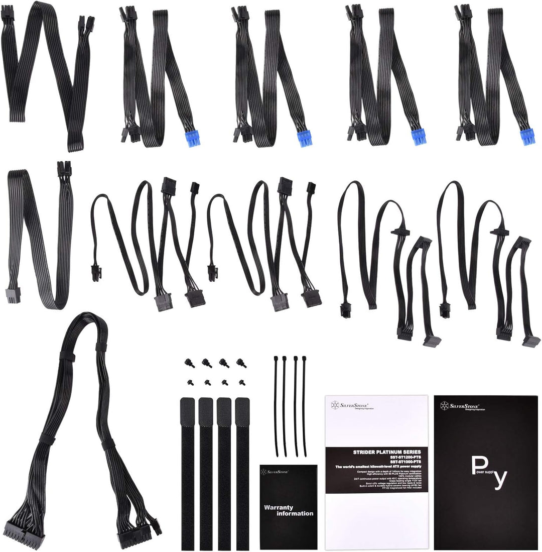 Silverstone Sst-ST1000-PTS - Strider Platinum Serie, 1000W 80 Plus Platinum ATX Flüsterleises PC-Net