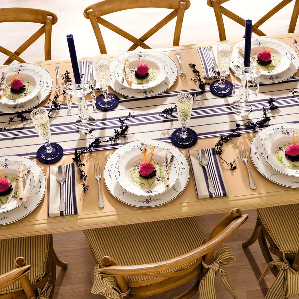 Villeroy &amp; Boch Vieux Luxembourg Suppenteller, 23 cm, Premium Porzellan, Weiss/Blau, 10-2341-2700 22