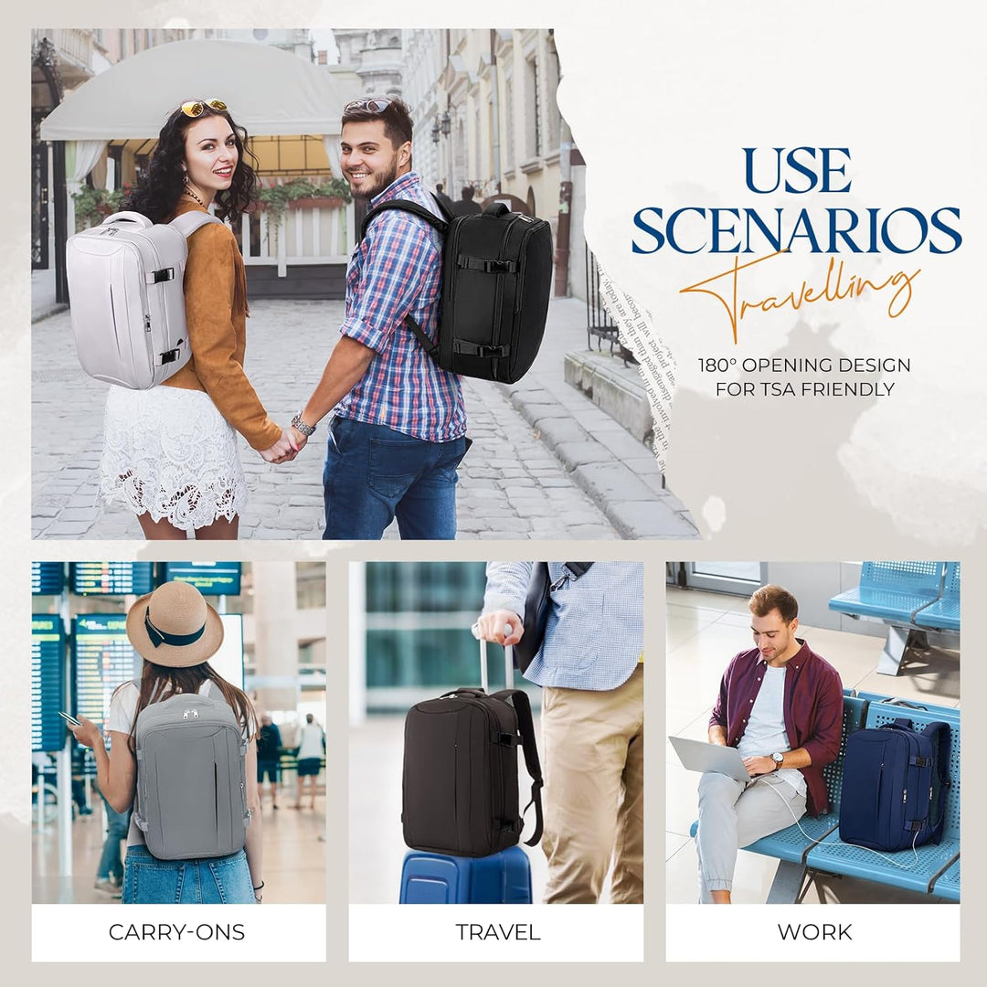 VMIKIV Rucksack Handgepäck 40x30x20 für Wizzair Reiserucksack Damen für Wizz Air,14 Zoll Laptop Ruck