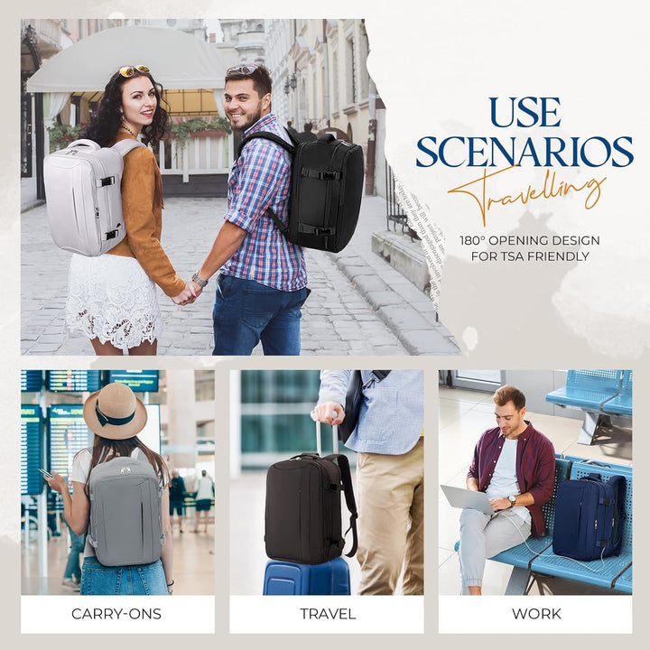 VMIKIV Rucksack Handgepäck 40x30x20 für Wizzair Reiserucksack Damen für Wizz Air,14 Zoll Laptop Ruck