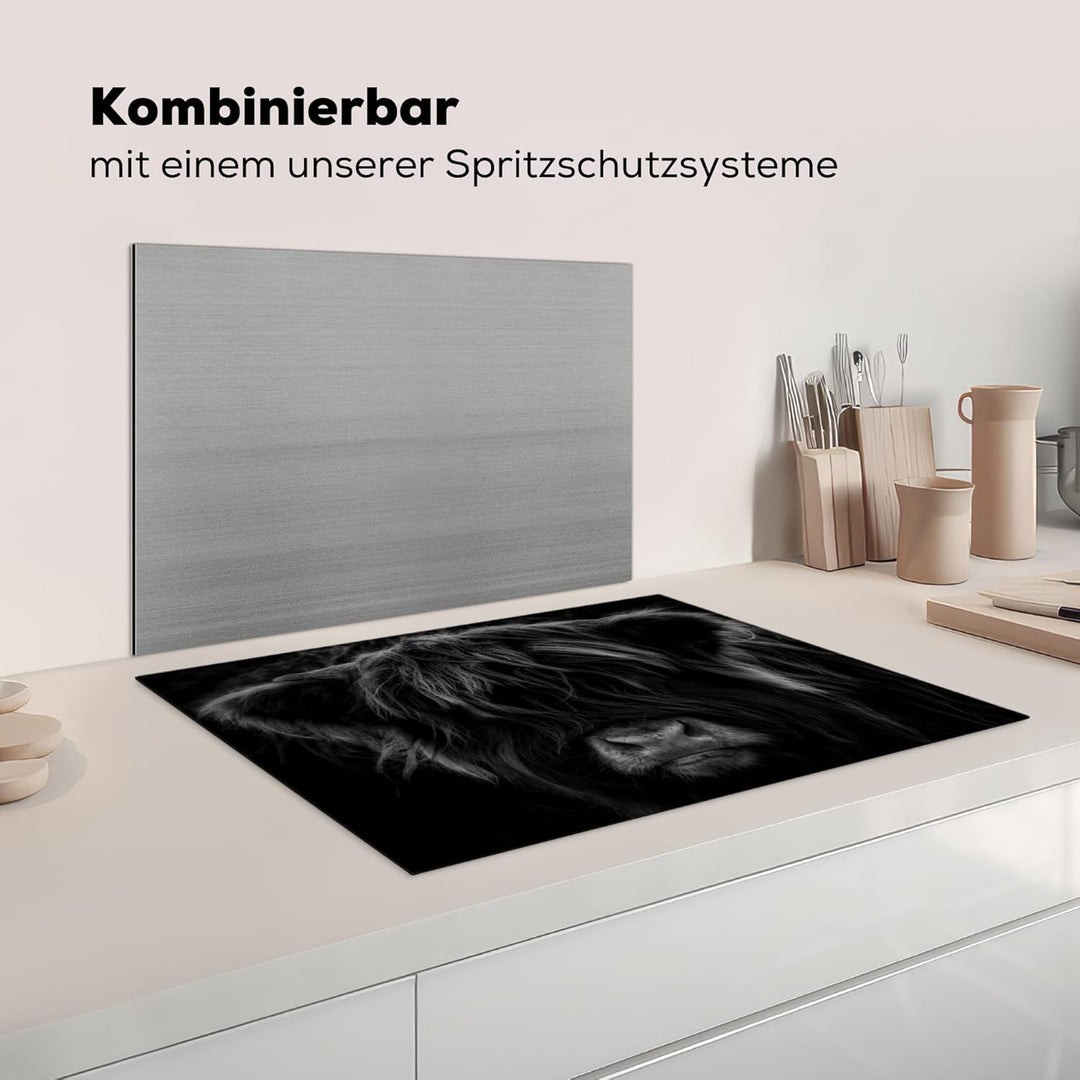 Herdabdeckplatte Einteilig Küche Herdabdeckung Induktionsfeld Ceranfeld Herdabdeckplatten Vinyl Matt