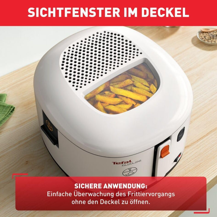 Tefal FF1631 Fritteuse Filtra One | 1.900 W | Kapazität 1,2 Kg | Clean-Oil-System | Auffangsieb für