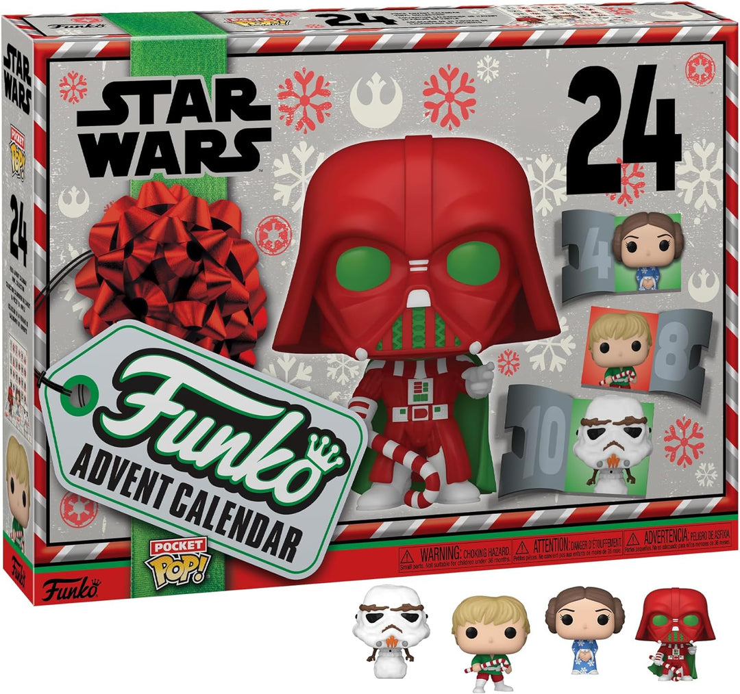 Funko Advent Calendar: Star Wars Holiday - Darth Vader - 24 Tage der Überraschung - Vinyl-Minifigur
