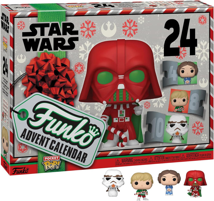 Funko Advent Calendar: Star Wars Holiday - Darth Vader - 24 Tage der Überraschung - Vinyl-Minifigur