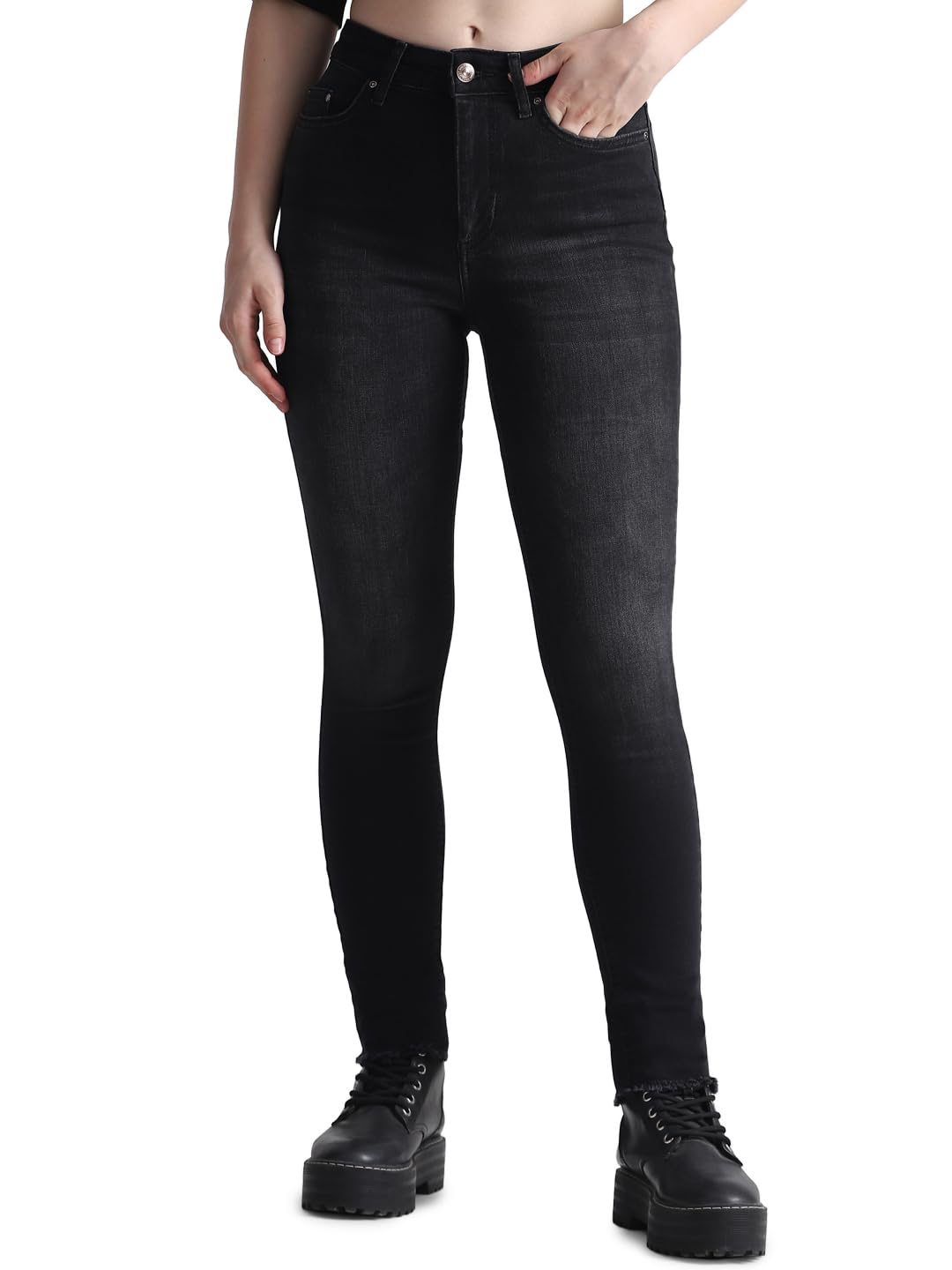 ONLY Female Skinny Jeans ONLBLUSH HW SK ANK DNM REA005 XS / 32L Washed Black, XS / 32L Washed Black