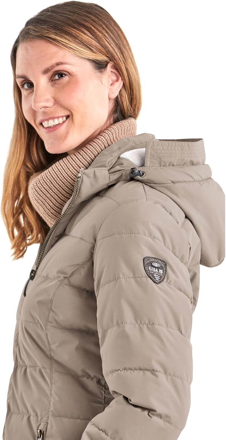 Killtec Damen Gw 13 Wmn Qltd Prk Funktionsparka/Steppparka mit abzippbarer Kapuze 48 hellbeige, 48 h