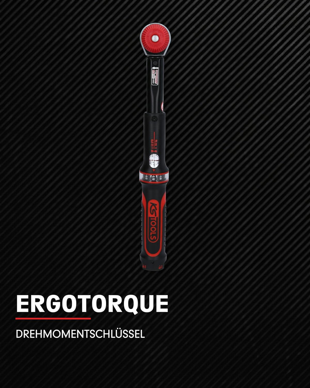 KS Tools Drehmomentschlüssel 1/4" ERGOTORQUE®Precision 516.1402 I 1-5Nm I ±3% Auslösegenauigkeit I R