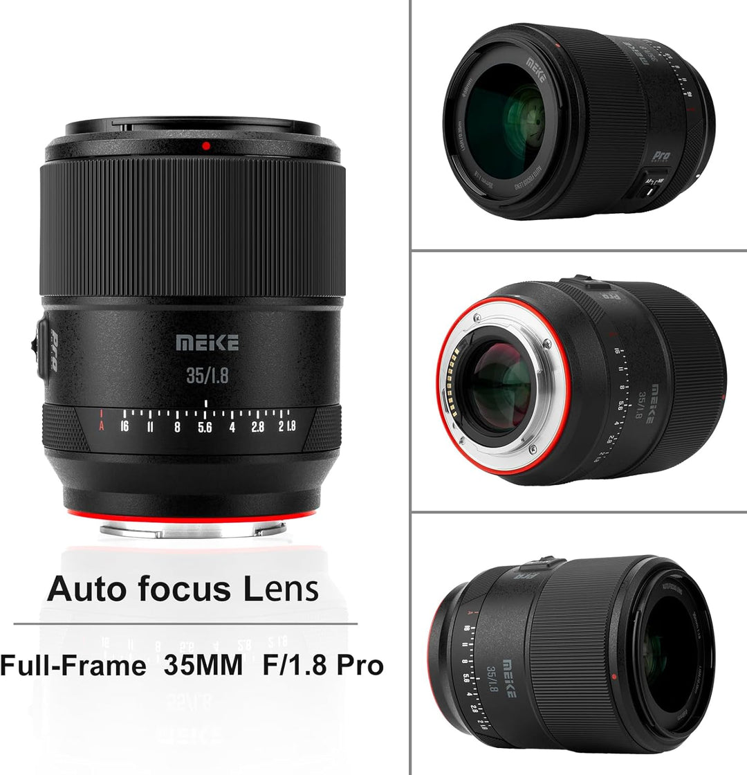 Meike 35 mm F1.8 Vollformat-AF-STM-Objektiv, Weitwinkel, Autofokus, Feste Prime-Porträtobjektive für