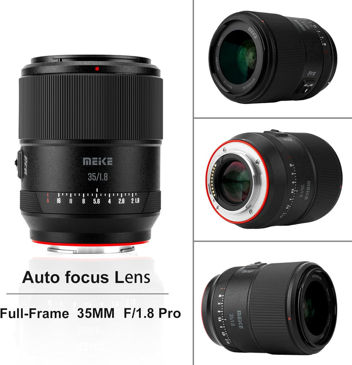 Meike 35 mm F1.8 Vollformat-AF-STM-Objektiv, Weitwinkel, Autofokus, Feste Prime-Porträtobjektive für