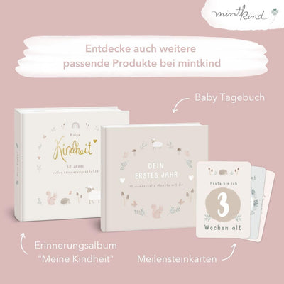 mintkind® Gästebuch "Meine Babyparty" Rosa I Babyparty Geschenk Junge & Mädchen I Baby Shower & Baby