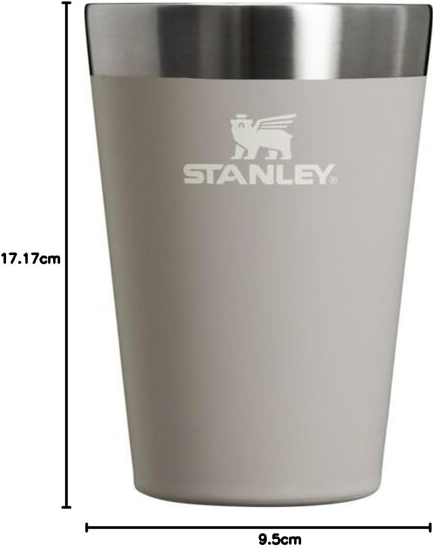 STANLEY Adventure Inulsated Stapelbares Bierglas, Edelstahl, doppelwandig, robuster Metall-Trinkbech