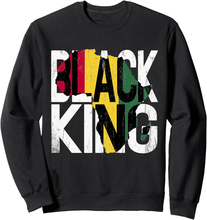 Black King Black History Month African American Stolz Afrika Sweatshirt