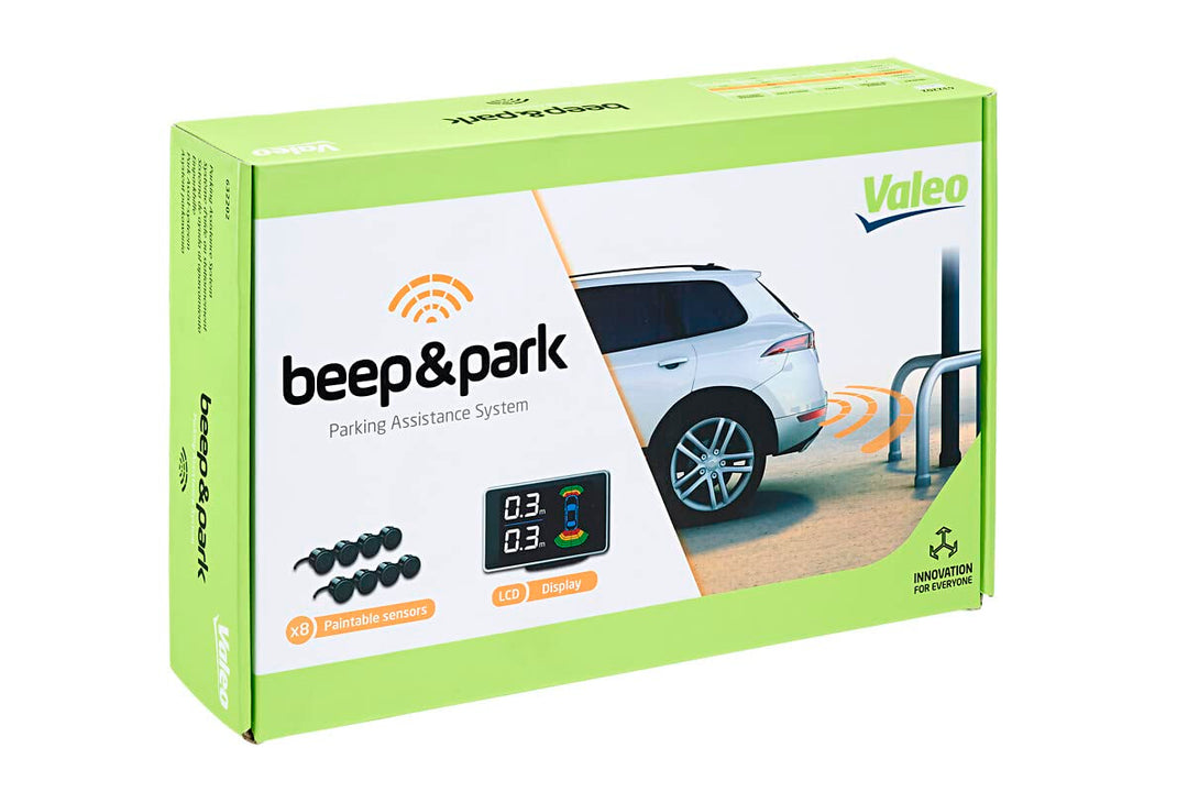 VALEO Beep & Park Einparkhilfeset mit 8 Sensoren + LCD-Display - Front- oder Heckmontage 632202 8 Se