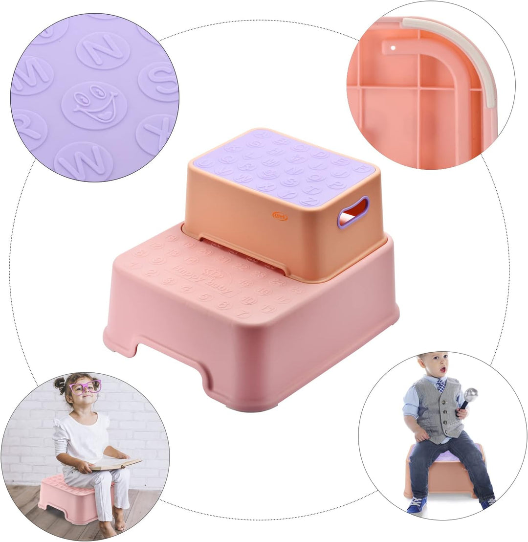 Tritthocker, zweistufiger Tritthocker für Kinder, Trennbar Separate Nutzung, Trittschemel für Toilet