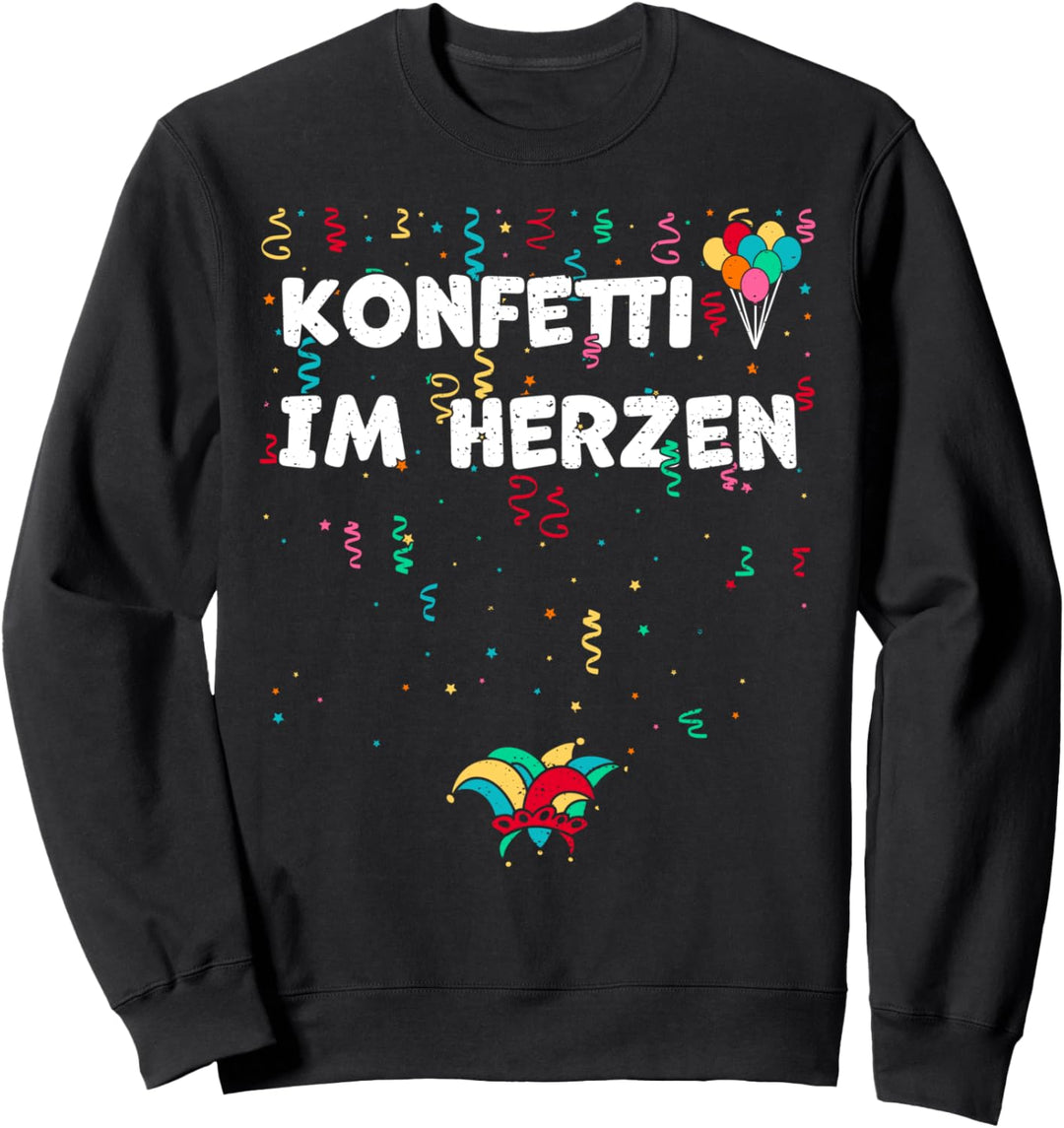 Konfetti: Konfetti Im Herzen - Karneval Sprüche Sweatshirt