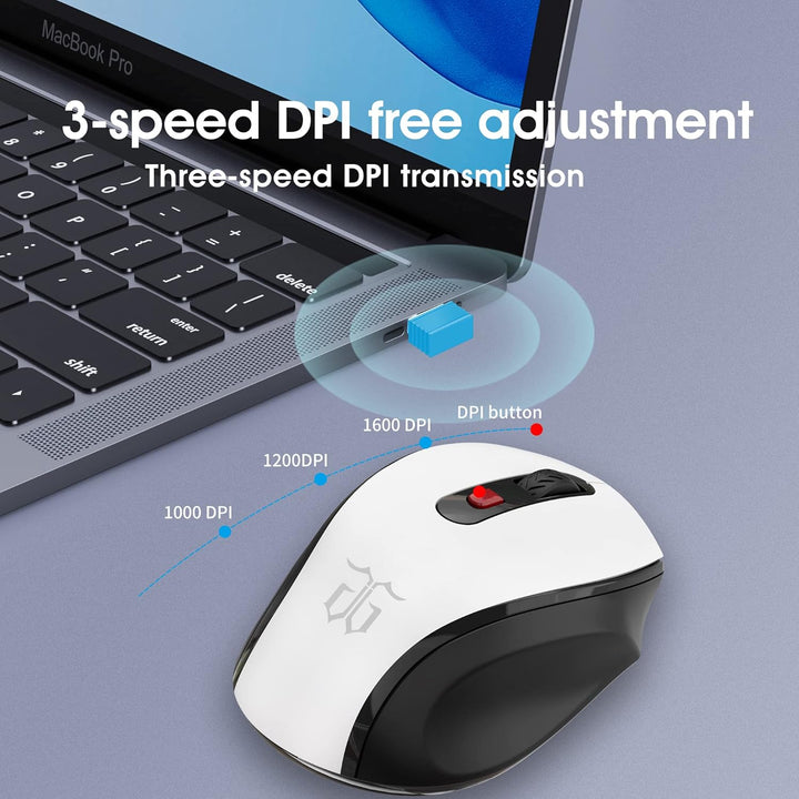 Snpurdiri 60% Prozent Tastatur Maus Set Kabellos, Wireless Gaming Combo, Enthalten 2.4G Small Mini 6