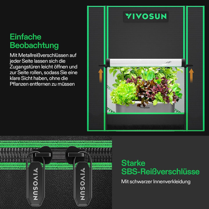 VIVOSUN Kleines Wachstumszelt für Aerogarden, Hydrokultur-Zuchtsystem, 50,8 x 35,6 x 53,3 cm, hochre