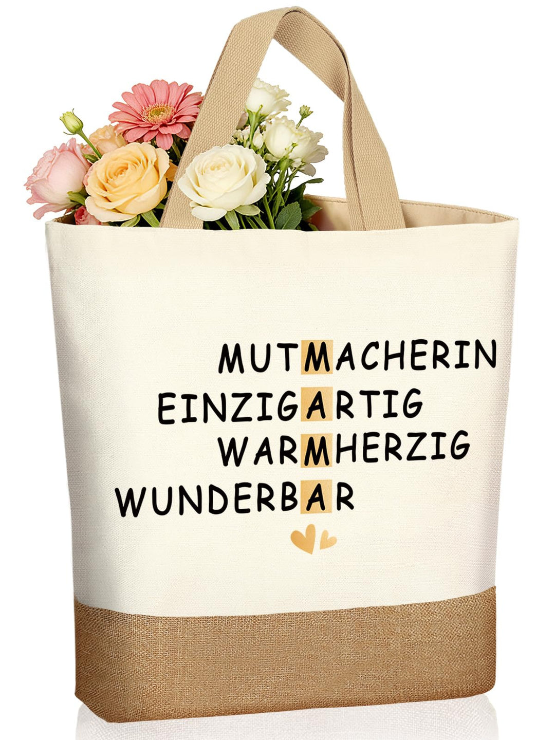 Muttertagsgeschenke für Mama, Jute Baumwolltasche Geschenke für Mama zum Muttertag Geburtstag, Mutte