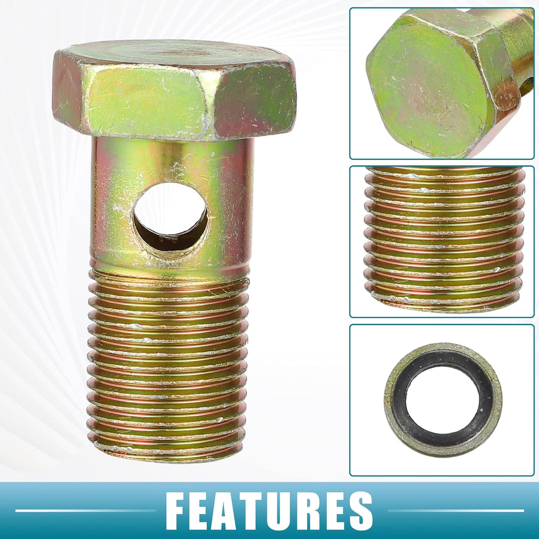 QUARKZMAN 2 Stück Auto Banjo Schlauch Bolzen Fittings Adapter M18x1.5 16mm