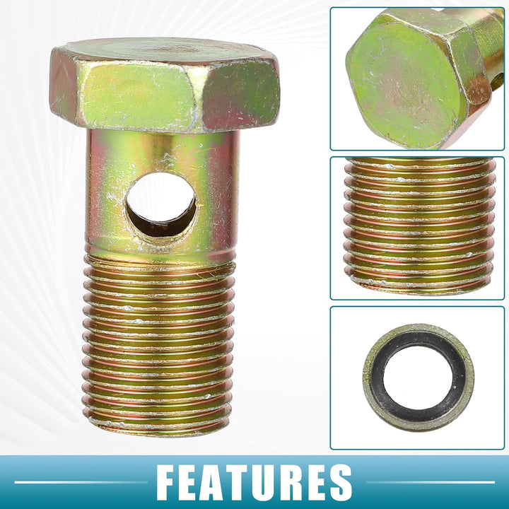 QUARKZMAN 2 Stück Auto Banjo Schlauch Bolzen Fittings Adapter M18x1.5 16mm