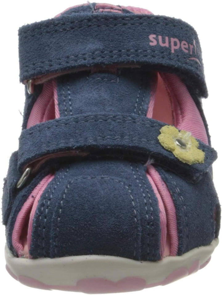 Superfit Baby Mädchen Fanni Sandalen 21 EU Blau Rosa 8000, 21 EU Blau Rosa 8000