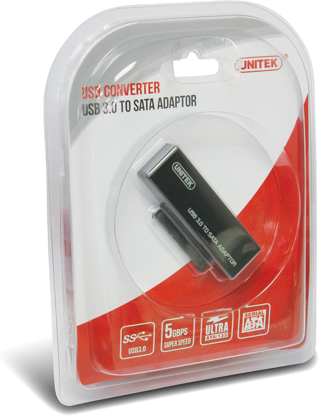 UNITEK SATA zu USB 3.0 Adapter, 6Gbps, Konverter für 2.5/3.5 HDD/SSD Festplatten und Optisches Laufw
