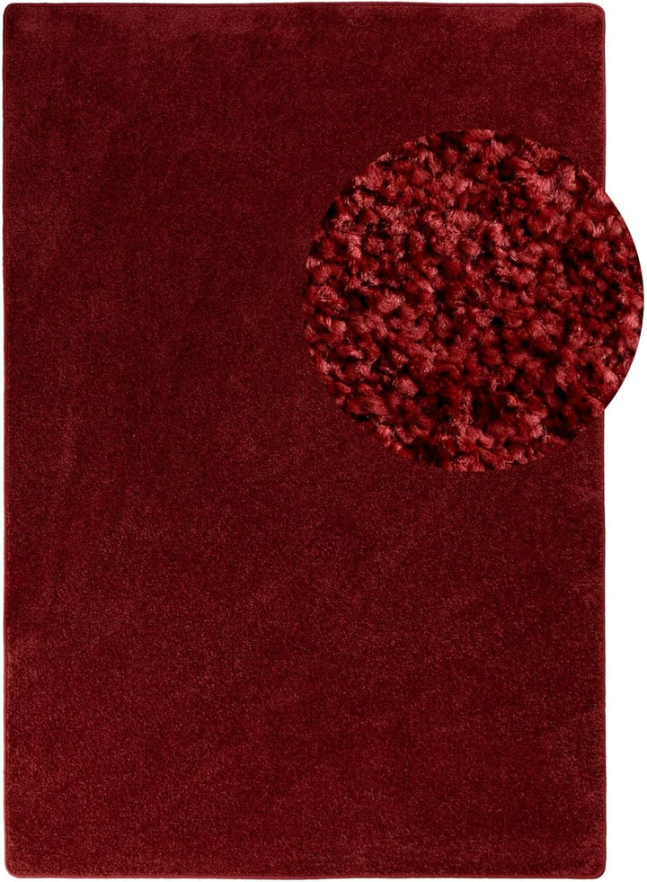 Steffensmeier Kurzflor Teppich Cambridge, Wohnzimmer, Schlafzimmer, in Burgund, Grösse: 120x180 cm