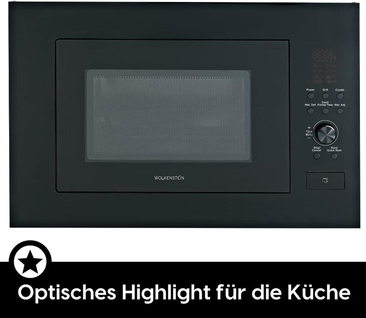 WOLKENSTEIN Einbau Mikrowelle WMW900-25GB EB/ 900W Mikrowellenleistung/25L Garraum/6 Leistungsstufen