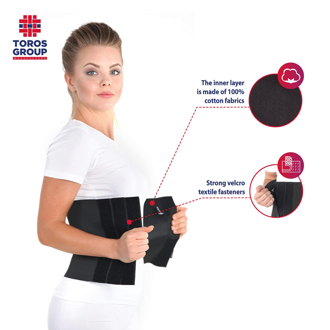 TOROS-GROUP Postpartum Gürtel/Postoperative Binder Bauch Band Baumwolleinsatz Elastische 24 cm XX-La