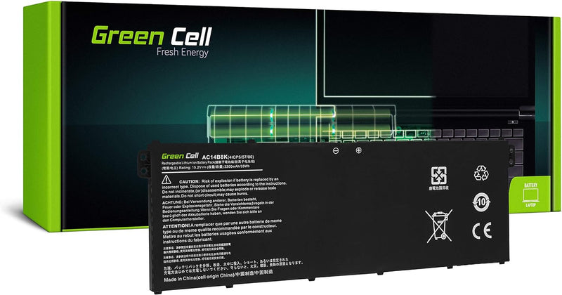 Green Cell® AC14B3K AC14B8K Laptop Akku für Acer Spin 1 SP113-31 3 SP315-51 5 SP513-51 SP515-51GN SP