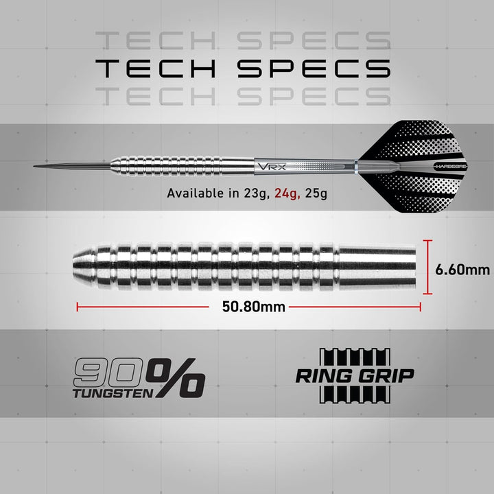RED DRAGON Rebels Darts Set 21g, 23g, 24, 25g oder 26g Tungsten Steel Tip Darts Set mit Flights und