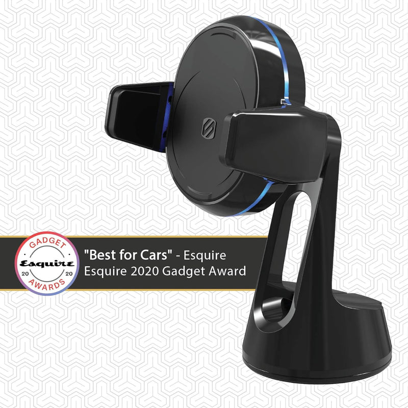 Scosche MagicGrip Sense and Grip Phone Mount - Wireless Charging, for Qi-Enabled Devices - Suction C