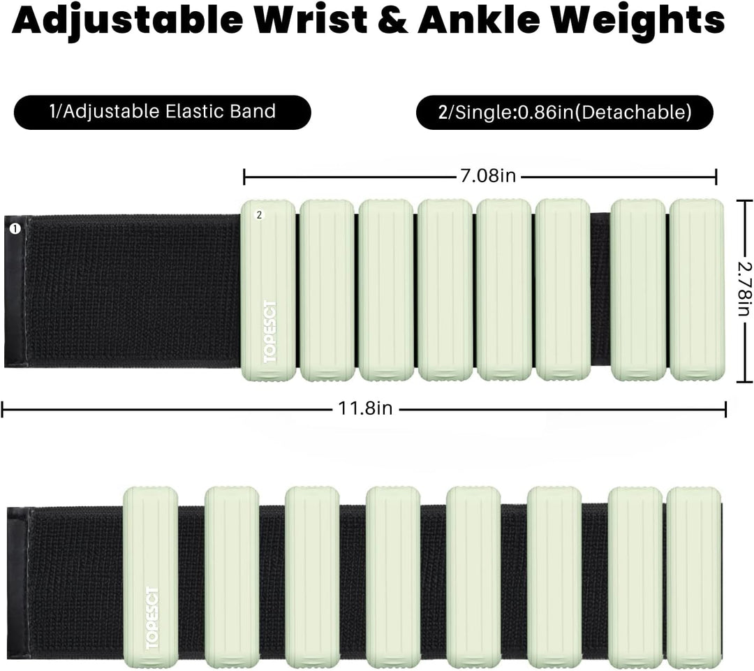TopEsct Verstellbare Handgelenkgewichte – Set mit 2 Stück (je 0,9 kg) | Langlebiges tragbares Handge