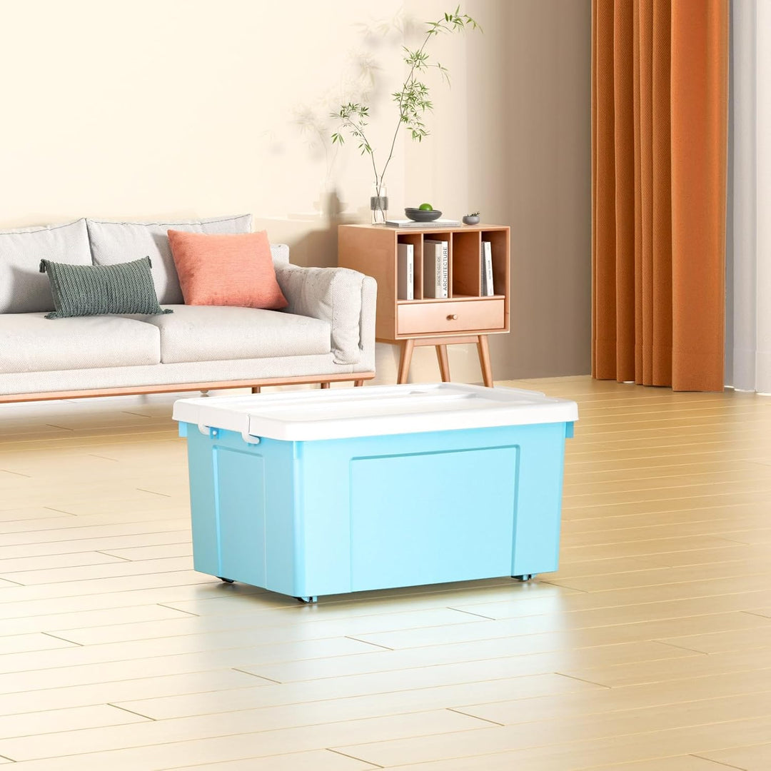 Cetomo 65 l x 4 Kunststoff-Aufbewahrungsbox, Tragetasche, Organisationsbehälter mit robustem Deckel