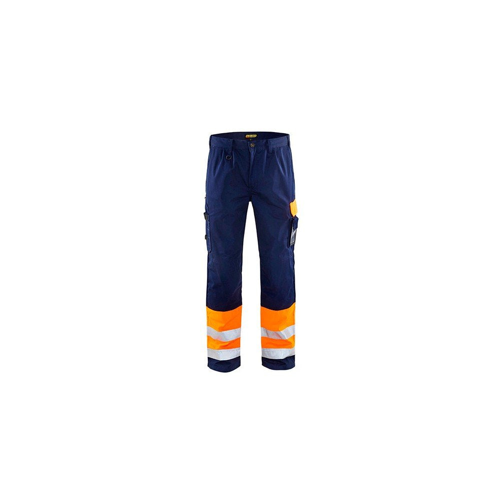 Blaklader 15841860 Hose mit hoher Sichtbarkeit, Orange/Marineblau, grootte D108 D108 Navy Blue / Ora