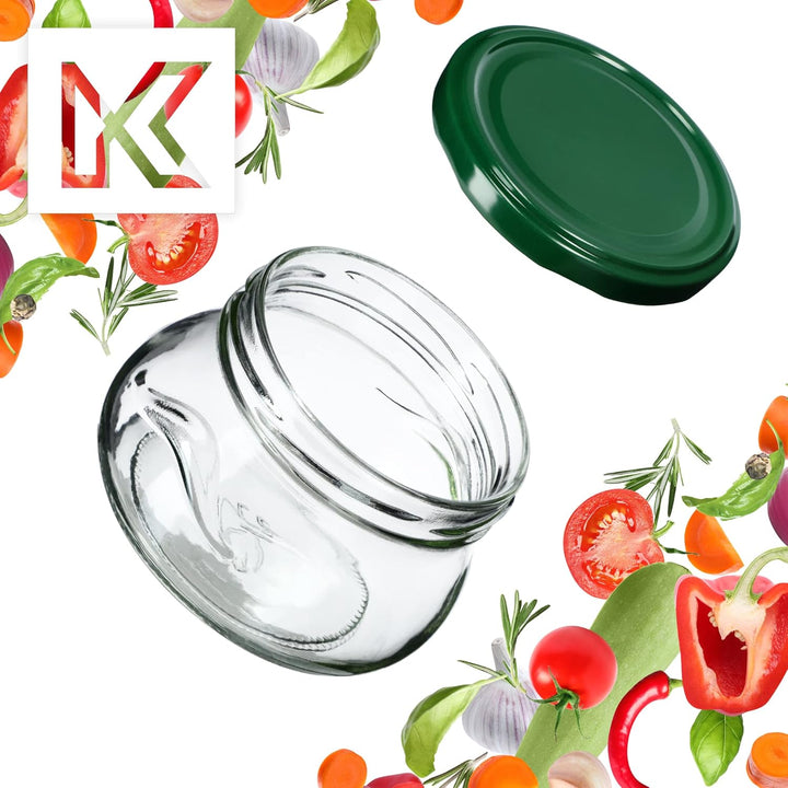 KADAX kleine Einmachgläser 300 ml, Miniaturgläser für Honig und Gewürze, Marmeladengläser mit Deckel