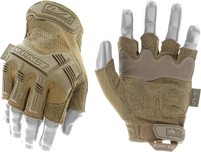 Mechanix M-Pact Coyote Fingerlose Taktische Arbeit Handschuhe, Grösse: L, Braun L Single, L Single