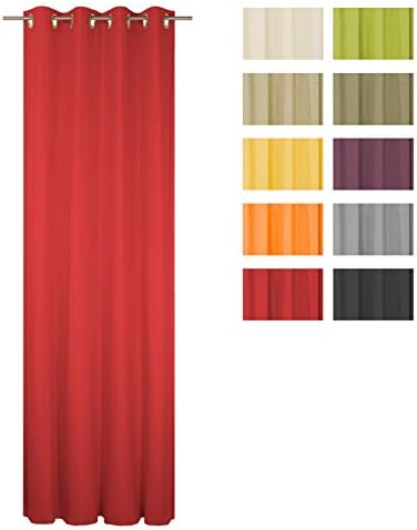 Wirth Fertigschal Felsted mit Ösen, Polyester, Rot, 245 x 132 cm Rot 245 x 132 cm, Rot 245 x 132 cm