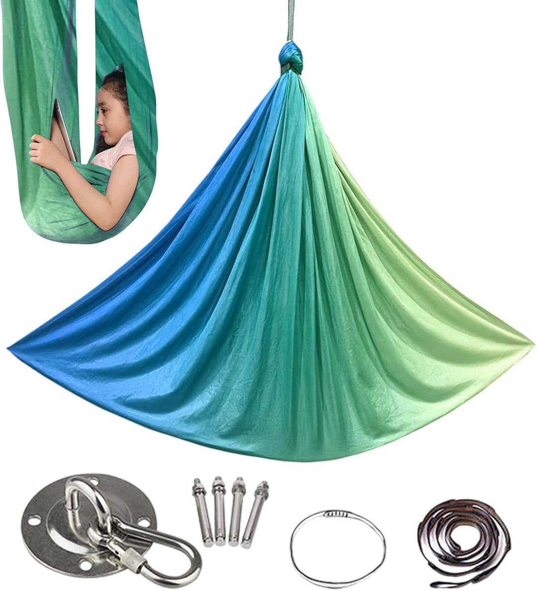 Aerial Tuch - Weicher Aerial Yoga Schaukel | Hängematten Fitness Dehnübungen Tragbare Ausrüstung für